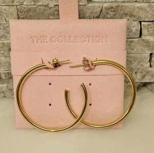 Gold plated Medium Size Hoop Earrings